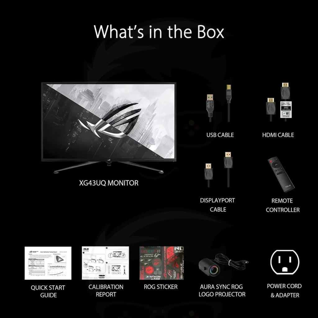 ASUS ROG Strix XG43UQ 43” 4K HDR 144Hz 1ms HDR HDMI 2.1 Sync & FreeSync™ ASUS ROG Strix XG43UQ 43” 4K HDR 144Hz 1ms HDR HDMI 2.1 Sync & FreeSync™
